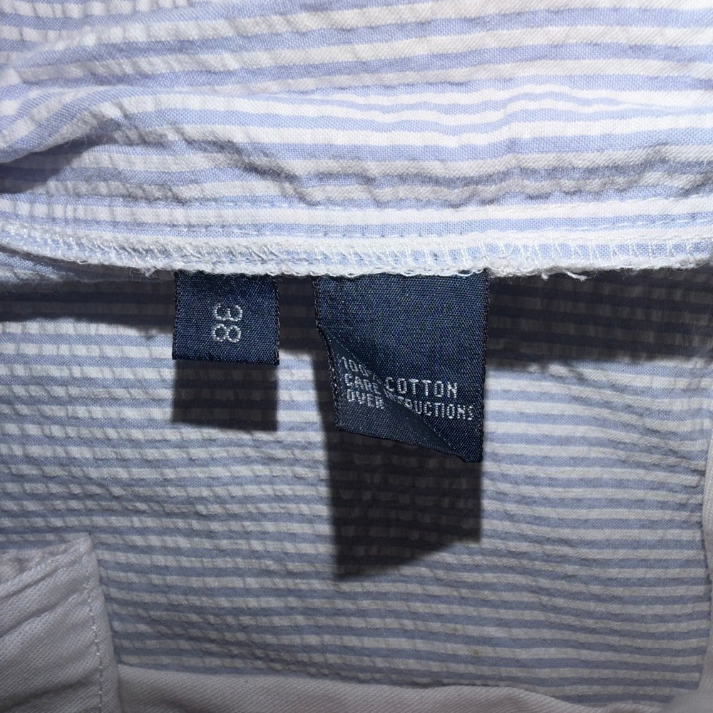 Polo Ralph Lauren Mens Blue White Seersucker Striped Cotton Shorts Size 38 - Picture 4 of 5